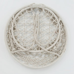 English Elm Hammock Chair Hand Knotted Macrame Cotton Rope Boho Swing for Patio or Bedroom W41917522