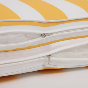 English Elm 2pcs Outdoor Chaise Lounge Cushions Uv Resistant Woven Polyester Resort Patio Seating Set Yellow White W419P194536