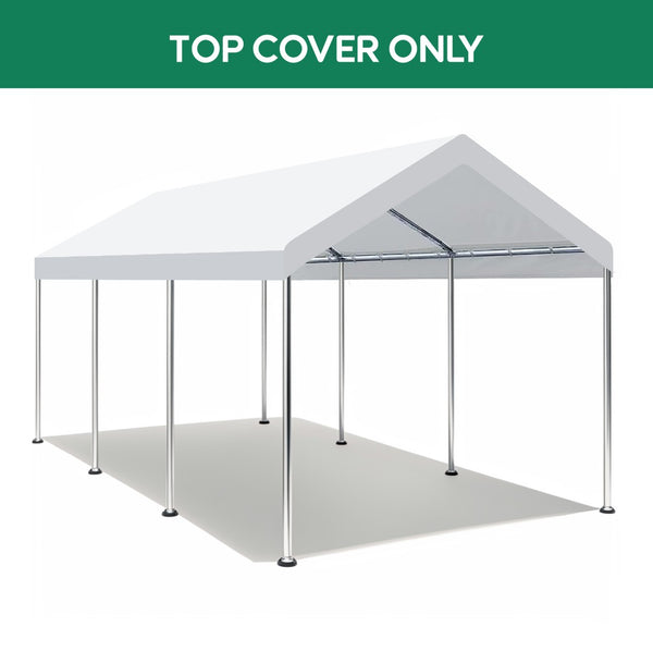 English Elm 10 X 20 Ft Replacement Carport Canopy Polyethylene Cover Waterproof Uv Resistant Shelter W419P278615