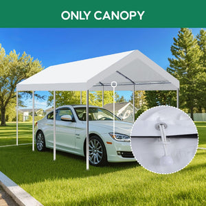 English Elm 10 X 20 Ft Replacement Carport Canopy Polyethylene Cover Waterproof Uv Resistant Shelter W419P278615