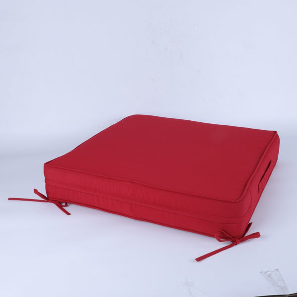 English Elm 24x24 Outdoor Deep Seat Cushion Set Waterproof Patio Chair Sofa Comfort 2 Piece Red W419P290473