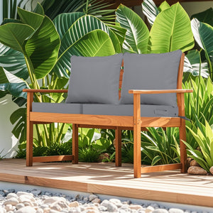 English Elm 24x24 Outdoor Deep Seat Cushion Set Waterproof Foam Filled Patio Chair Support Gray W419P290479