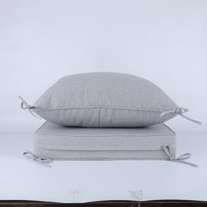 English Elm 24x24 Outdoor Deep Seat Cushion Set Waterproof Foam Filled Patio Chair Support Beige Grey W419P290481
