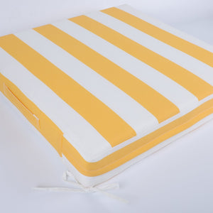English Elm 24x24 Outdoor Deep Seat Cushion Set Waterproof Foam Filled Patio Chair Support Yellow/White W419P290488