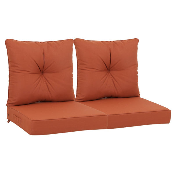 English Elm Outdoor Deep Seat Patio Chair Cushions Waterproof Quilted Foam Set with Washable Covers Red W419P290489