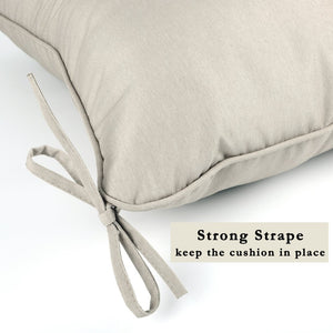 English Elm Outdoor Deep Seat Patio Chair Cushions Waterproof Quilted Foam Set with Washable Covers Beige W419P290490