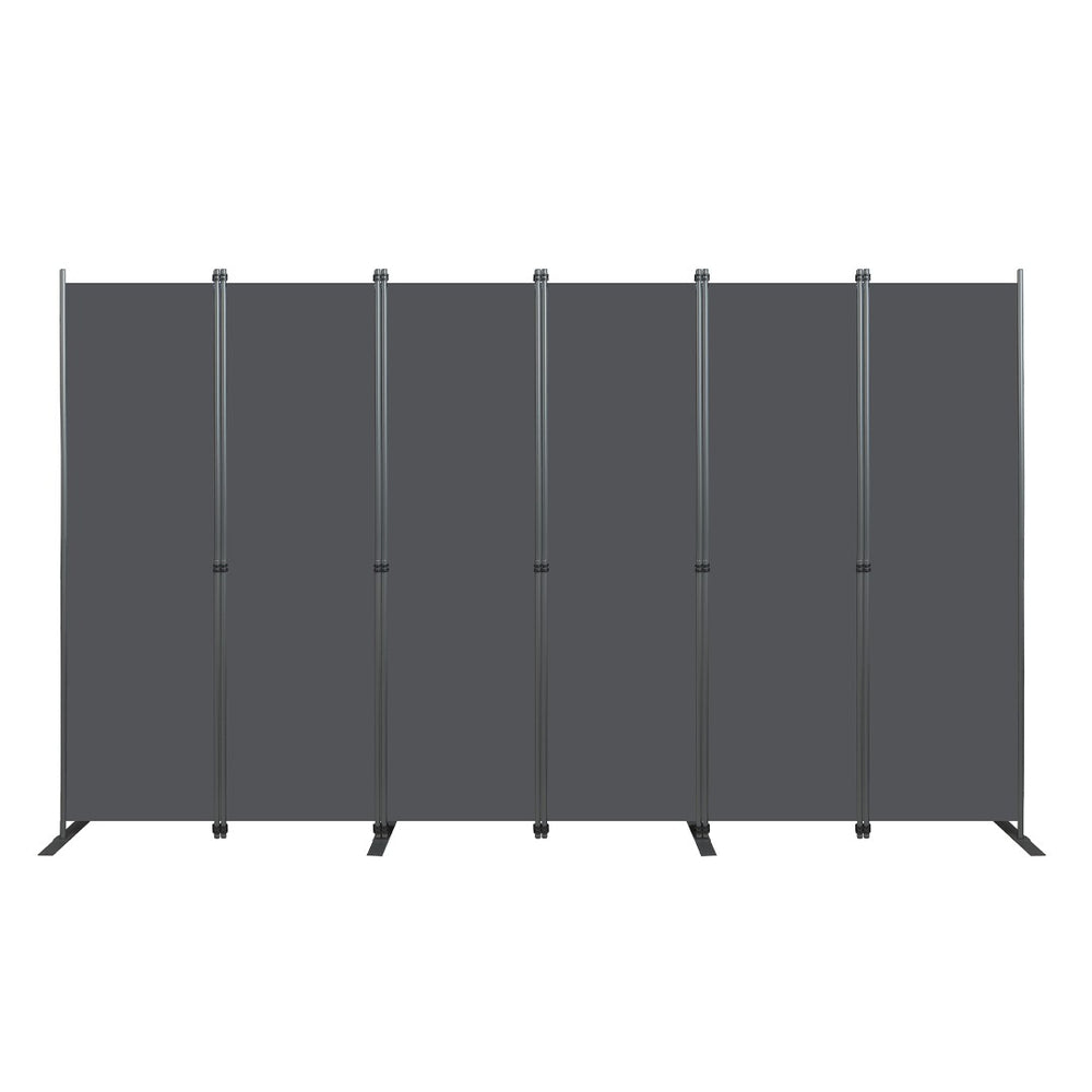 English Elm Room Divider Six Panel Freestanding Polyester Privacy Screen for Modern Interiors W419P442185