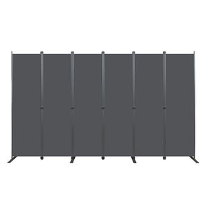 English Elm Room Divider Six Panel Freestanding Polyester Privacy Screen for Modern Interiors W419P442185