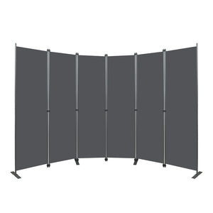 English Elm Room Divider Six Panel Freestanding Polyester Privacy Screen for Modern Interiors W419P442185