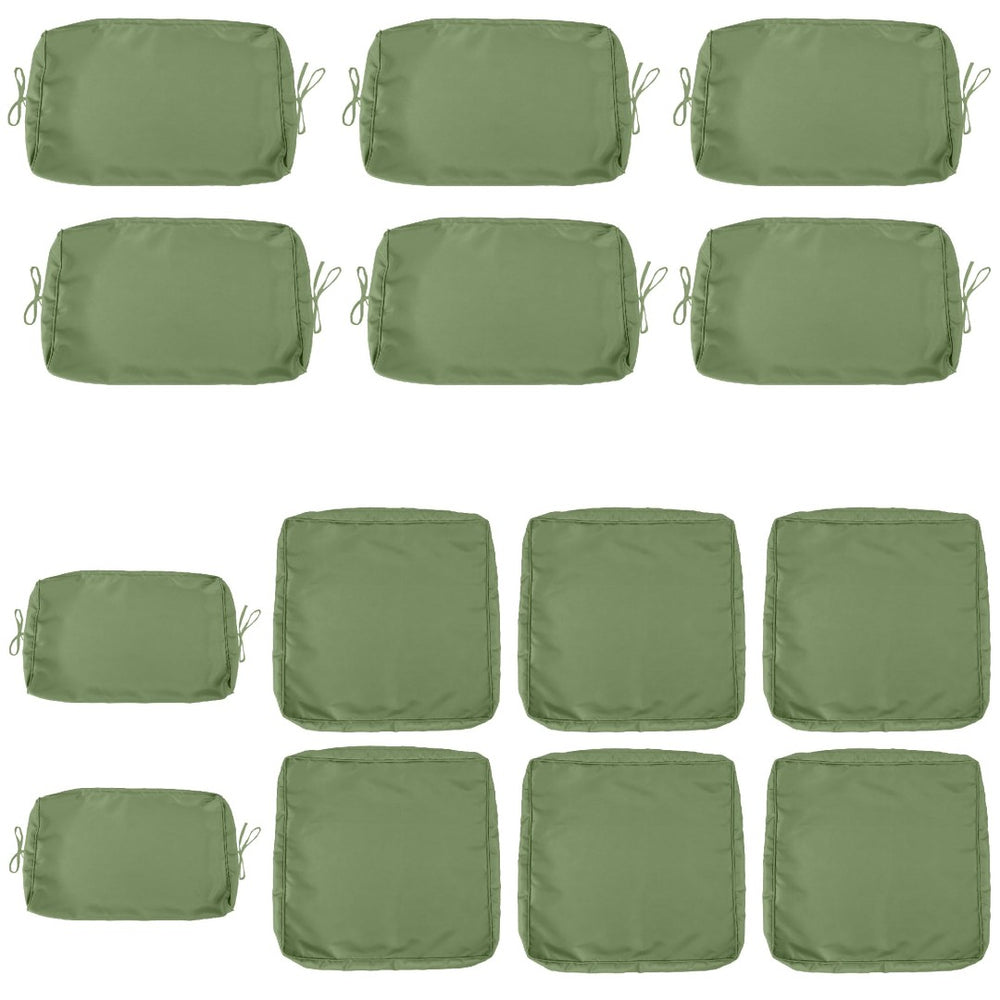English Elm Cushion Covers 14 Piece Set for Outdoor Wicker Sectional Uv Resistant Polyester W419P460549