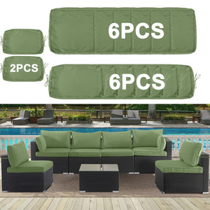 English Elm Cushion Covers 14 Piece Set for Outdoor Wicker Sectional Uv Resistant Polyester W419P460549