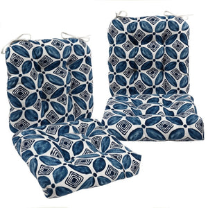 English Elm Outdoor Tufted Patio Seat Cushions Set of Four Waterproof Polyester Dining Pads W419P604401