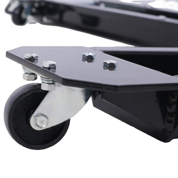 English Elm Motorcycle Dolly Heavy Duty Steel Garage Storage Mover with Six Swivel Casters Black W465101805