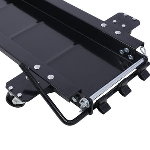 English Elm Motorcycle Dolly Heavy Duty Steel Garage Storage Mover with Six Swivel Casters Black W465101805