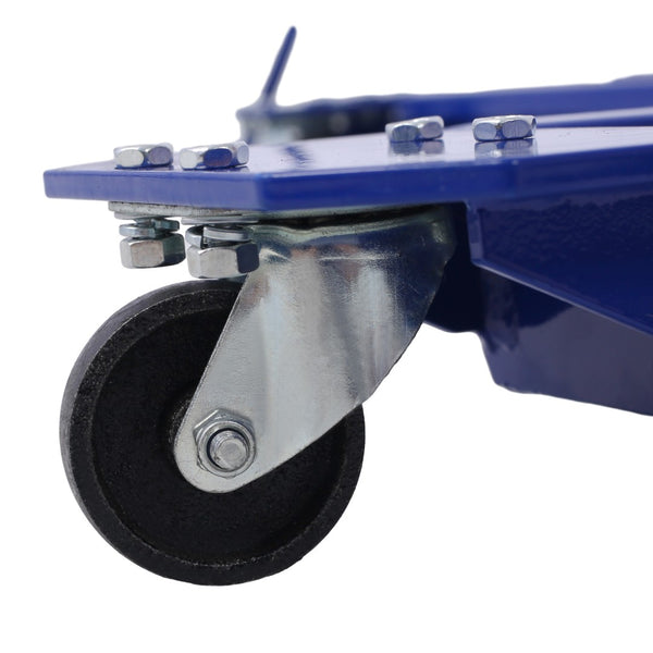 English Elm Motorcycle Dolly Heavy Duty Steel Garage Storage Mover with Six Swivel Casters Blue W465101849