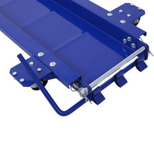 English Elm Motorcycle Dolly Heavy Duty Steel Garage Storage Mover with Six Swivel Casters Blue W465101849