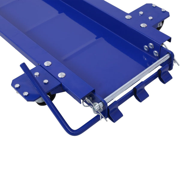 English Elm Motorcycle Dolly Heavy Duty Steel Garage Storage Mover with Six Swivel Casters Blue W465101849
