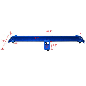 English Elm Motorcycle Dolly Heavy Duty Steel Garage Storage Mover with Six Swivel Casters Blue W465101849