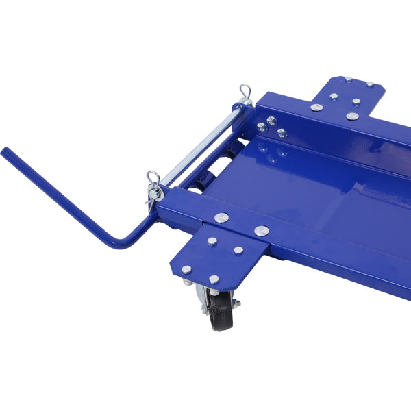 English Elm Motorcycle Dolly Heavy Duty Steel Garage Storage Mover with Six Swivel Casters Blue W465101849