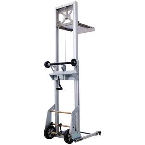 English Elm Aluminum Portable Load Lifter with Folding Frame and Integrated Ramp for Warehouse Use W465104037