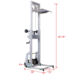 English Elm Aluminum Portable Load Lifter with Folding Frame and Integrated Ramp for Warehouse Use W465104037