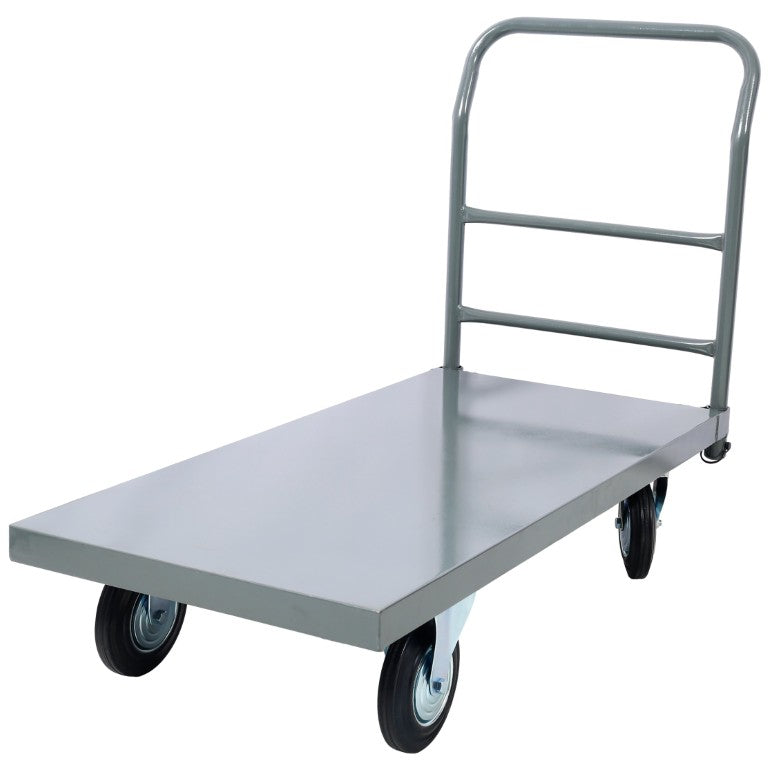 English Elm Platform Truck Heavy Duty Steel Flatbed Dolly with Caster Wheels 2000 Lb Capacity W465104156