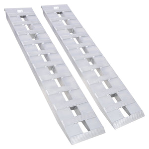 English Elm Heavy-duty Aluminum Loading Ramps with Serrated Grip Rungs for Atv Motorcycle Tractor W465104161