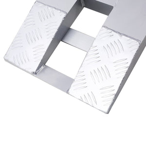 English Elm Heavy-duty Aluminum Loading Ramps with Serrated Grip Rungs for Atv Motorcycle Tractor W465104161