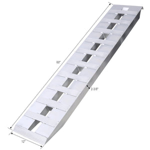 English Elm Heavy-duty Aluminum Loading Ramps with Serrated Grip Rungs for Atv Motorcycle Tractor W465104161