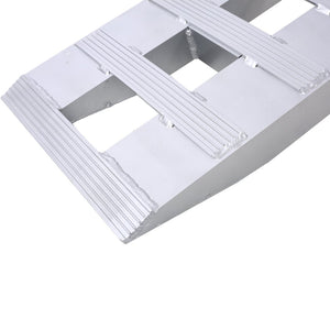 English Elm Heavy-duty Aluminum Loading Ramps with Serrated Grip Rungs for Atv Motorcycle Tractor W465104161