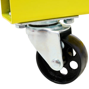 English Elm Engine Stand with 1250 Lb Steel Frame Rotating Head and Four Swivel Caster Wheels W465104931
