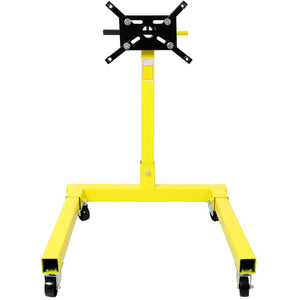 English Elm Engine Stand with 1250 Lb Steel Frame Rotating Head and Four Swivel Caster Wheels W465104931