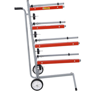 English Elm Global Steel Tree Masking Station with Four Roll Bars Wheeled Base for Auto Body Shops W465105150