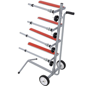 English Elm Global Steel Tree Masking Station with Four Roll Bars Wheeled Base for Auto Body Shops W465105150