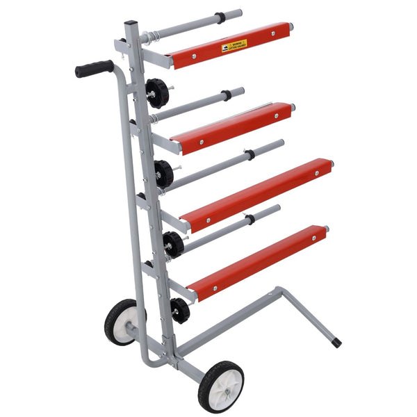 English Elm Global Steel Tree Masking Station with Four Roll Bars Wheeled Base for Auto Body Shops W465105150
