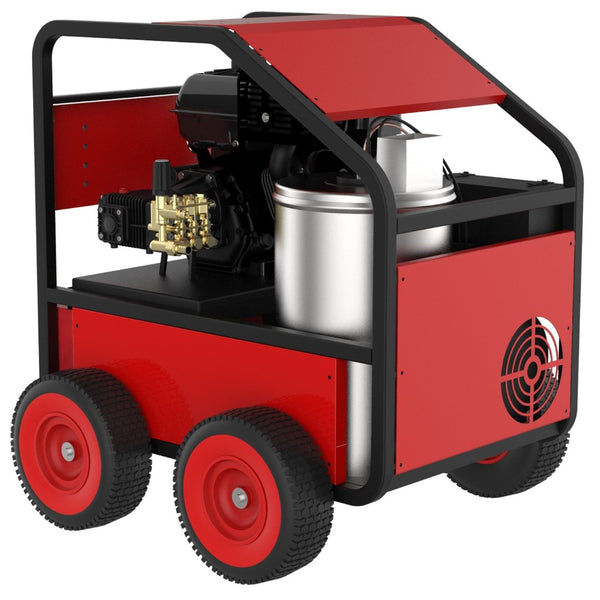 English Elm Hot Water Commercial Pressure Washer 4000 Psi Gasoline Engine Electric Start Mobile W465106361