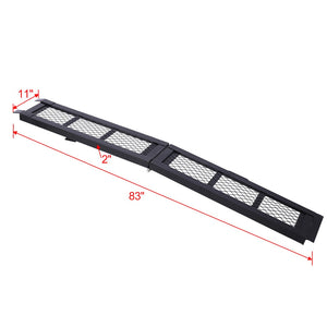 English Elm 80" Folding Steel Loading Ramp 500 Lb Capacity Mesh Surface Truck Atv Motorcycle W465106377