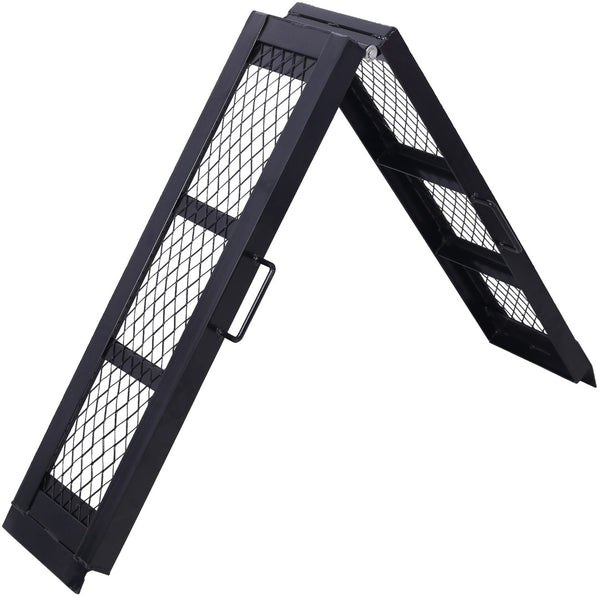 English Elm 80" Folding Steel Loading Ramp 500 Lb Capacity Mesh Surface Truck Atv Motorcycle W465106377