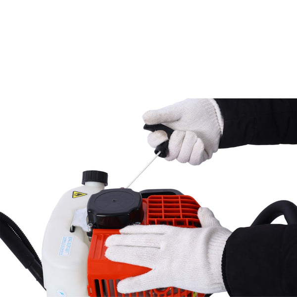 English Elm V-type 52cc Gas One Man Post Hole Digger for Fence Deck and Landscaping Work W465109906