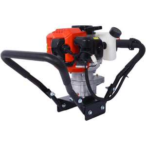 English Elm V-type 52cc Gas One Man Post Hole Digger for Fence Deck and Landscaping Work W465109906