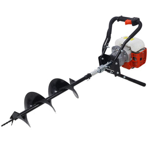 English Elm Post Hole Digger 43cc Gas Powered Auger with Alloy Steel Bits for Garden Farmland W465109914