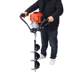 English Elm Post Hole Digger 43cc Gas Powered Auger with Alloy Steel Bits for Garden Farmland W465109914