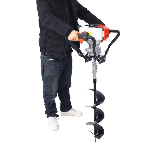 English Elm Post Hole Digger 43cc Gas Powered Auger with Alloy Steel Bits for Garden Farmland W465109914
