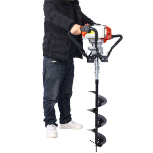 English Elm Post Hole Digger 43cc Gas Powered Auger with Alloy Steel Bits for Garden Farmland W465109914