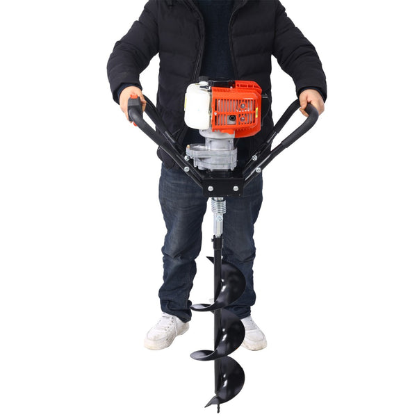 English Elm Post Hole Digger 43cc Gas Powered Auger with Alloy Steel Bits for Garden Farmland W465109914