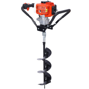 English Elm Post Hole Digger 43cc Gas Powered Auger with Alloy Steel Bits for Garden Farmland W465109914