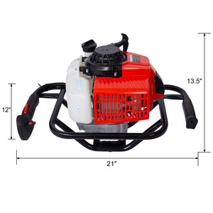 English Elm 2.7hp Gas Post Hole Digger 63cc Two-stroke Engine Epa Certified Auger Drill W465109917