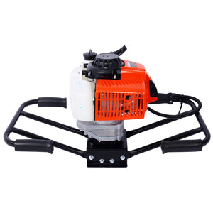 English Elm 2.7hp Two-person Gas Auger 63cc Engine Fence Post Hole Digger with Standard Bit Shaft W465109919