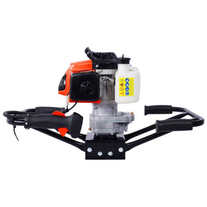 English Elm 2.7hp Two-person Gas Auger 63cc Engine Fence Post Hole Digger with Standard Bit Shaft W465109919