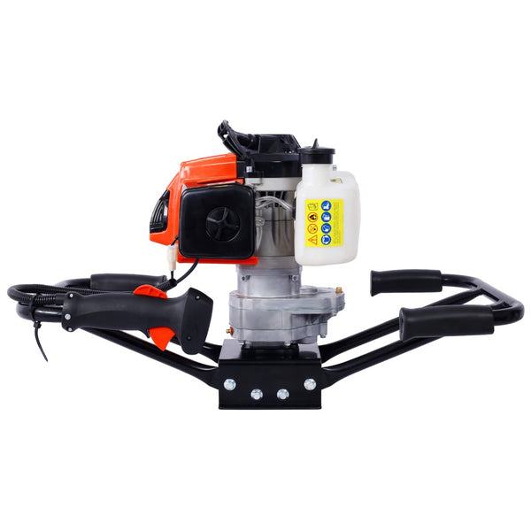 English Elm 2.7hp Two-person Gas Auger 63cc Engine Fence Post Hole Digger with Standard Bit Shaft W465109919